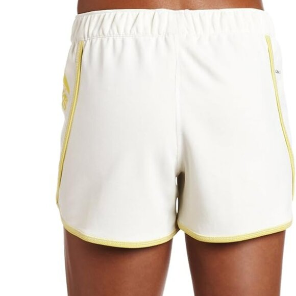 adidas Women's Varsity Reversible Cheer 5" Shorts, White/Fresh Lemon, X-Large - Picture 2 of 3